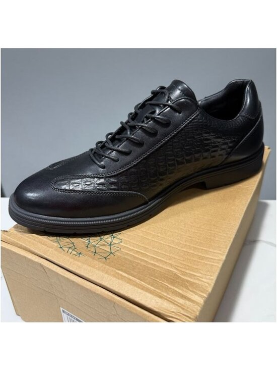 Ortho Comfoot Mens Black Oxford Shoes 03 Leather Lace-Up Size 47 NEW main image 5